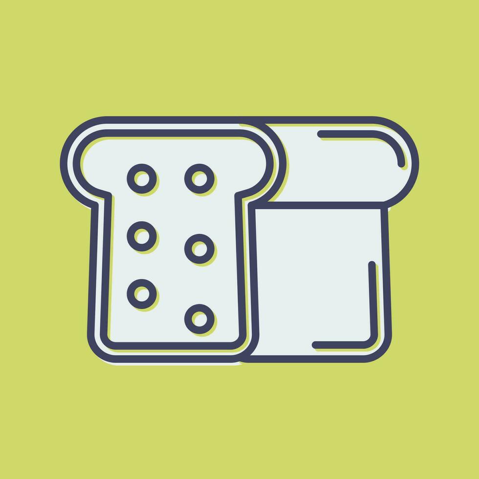 Frans geroosterd brood vector icoon