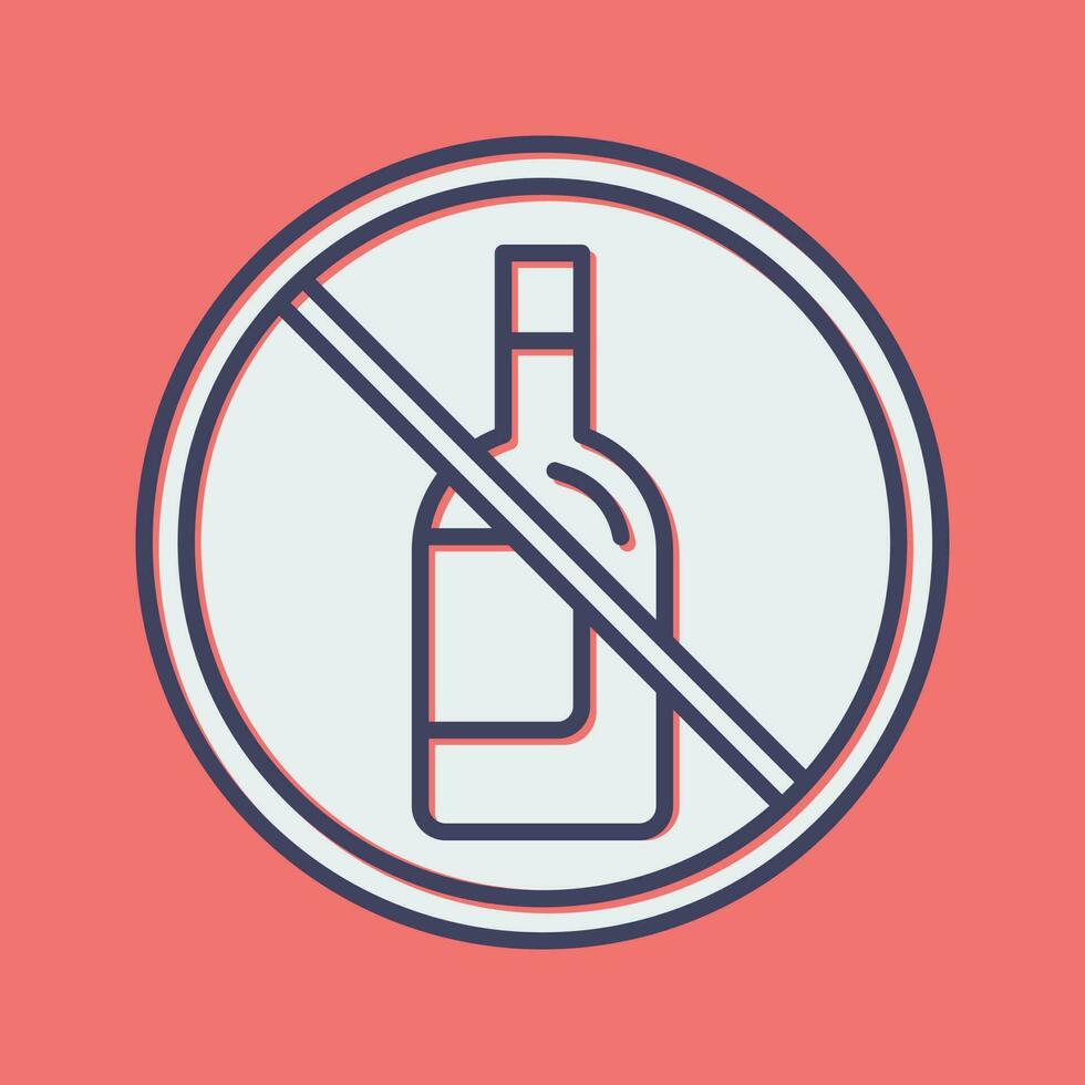 Nee alcohol vector icoon