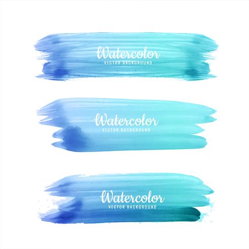 Abstracte blauwe aquarel beroerte achtergrond vector