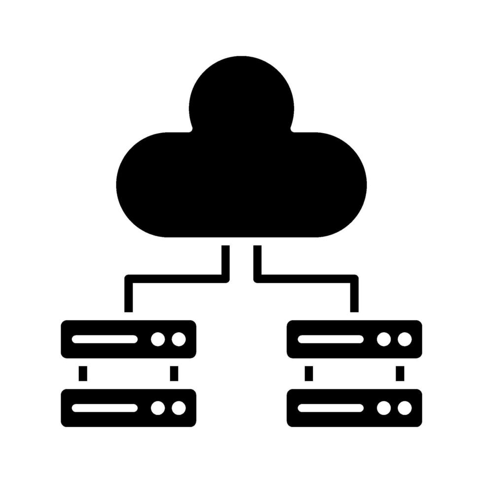 cloud servers pictogram vector