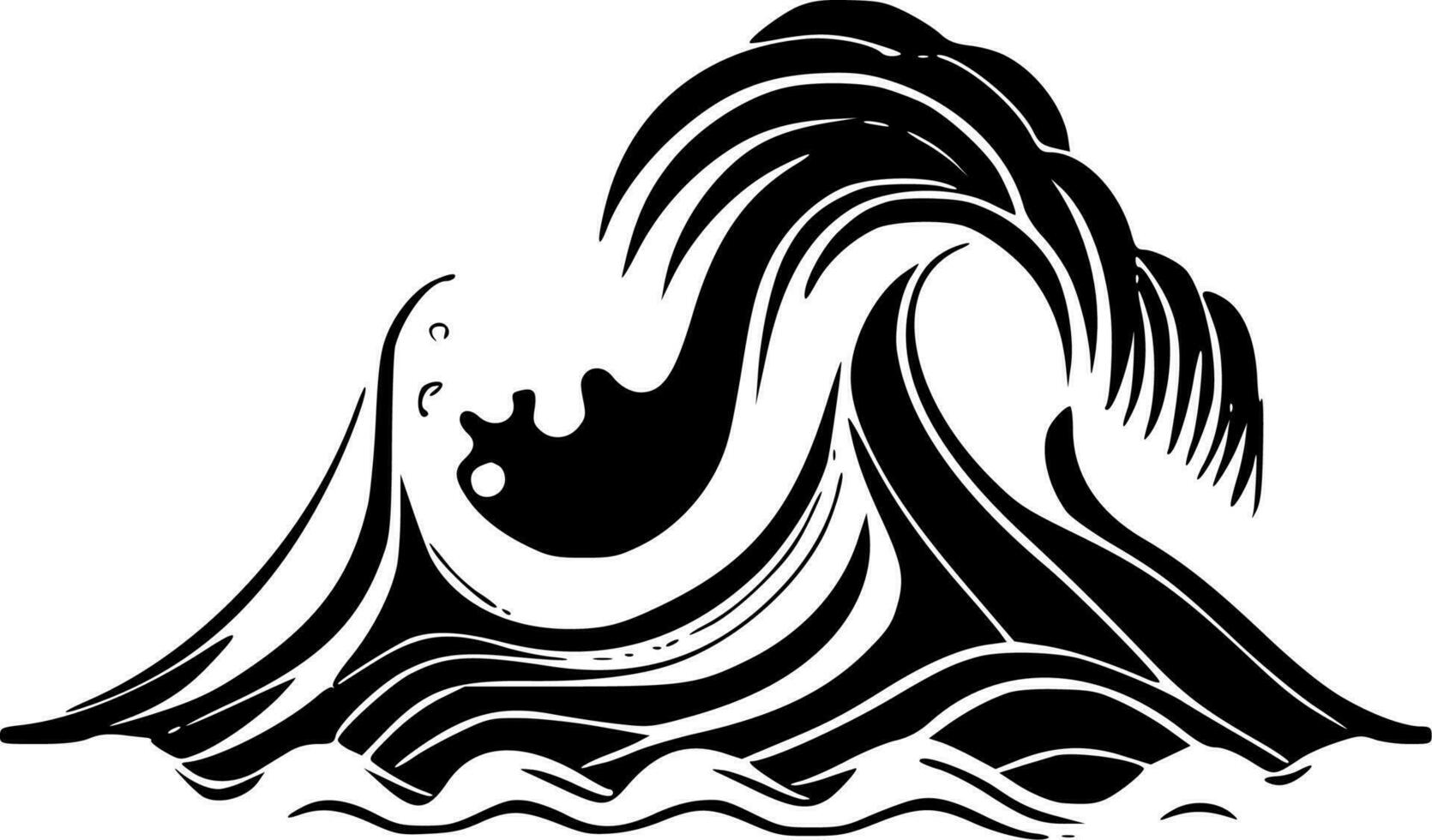 golven - minimalistische en vlak logo - vector illustratie