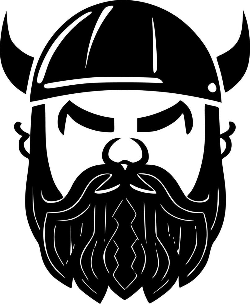 viking, minimalistische en gemakkelijk silhouet - vector illustratie