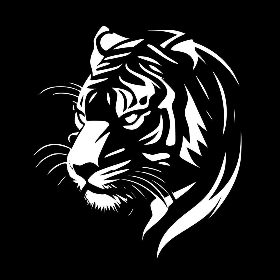 tijgers - minimalistische en vlak logo - vector illustratie