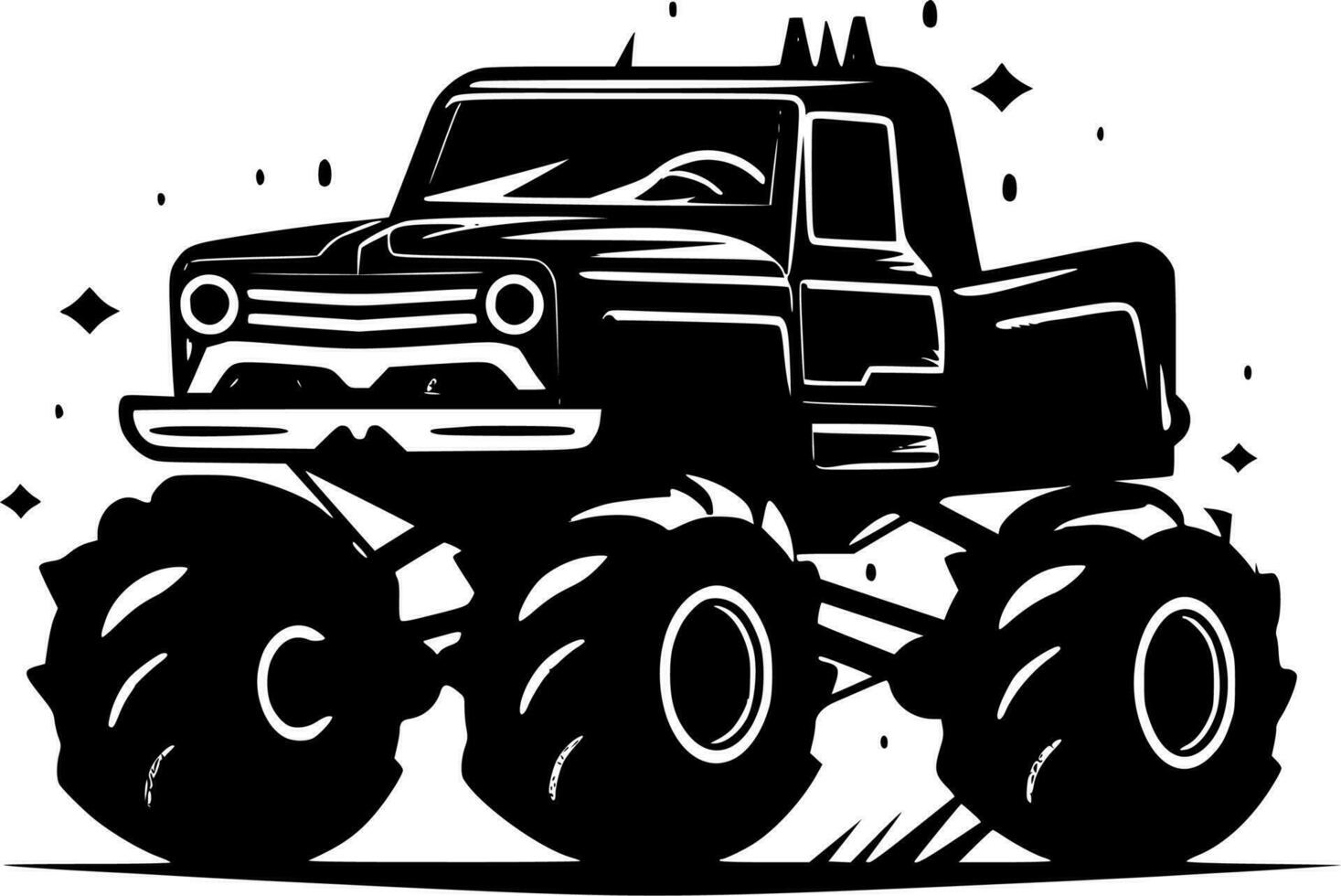 monster vrachtauto - hoog kwaliteit vector logo - vector illustratie ideaal voor t-shirt grafisch
