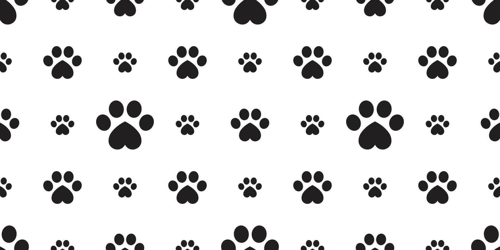 hond poot naadloos patroon vector voetafdruk hart Valentijn katje puppy tegel achtergrond herhaling behang geïsoleerd tekenfilm illustratie