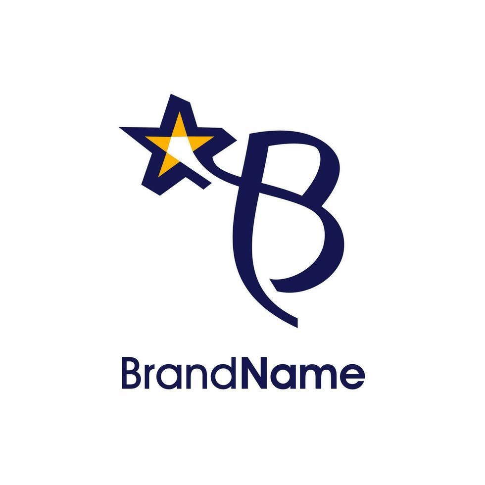 eerste b abstract ster logo vector