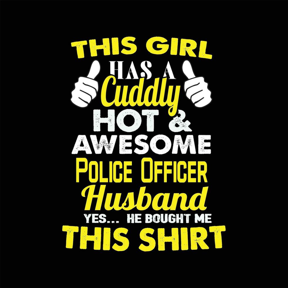 Politie t-shirt ontwerp vector