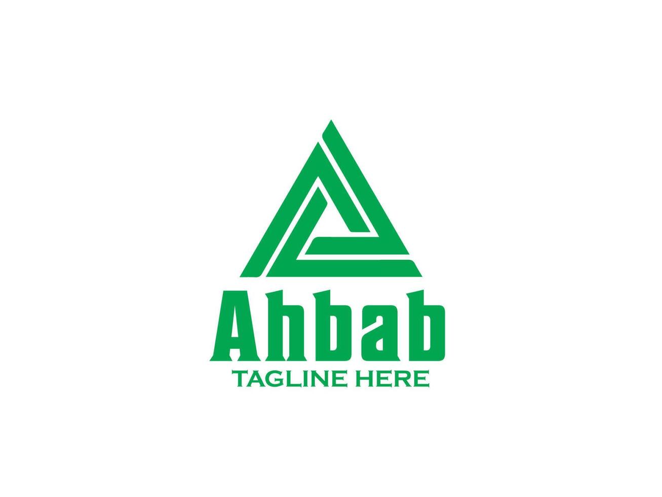 ahbab merk logo ontwerp vector