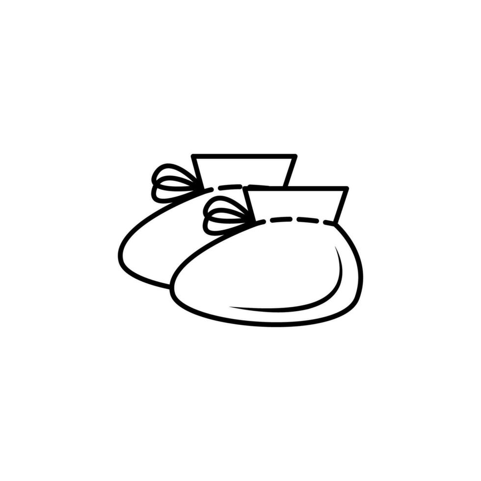 baby sokken lijn vector icoon illustratie