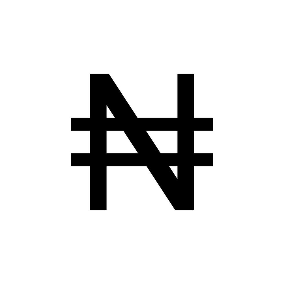 naira teken van Nigeria vector icoon illustratie