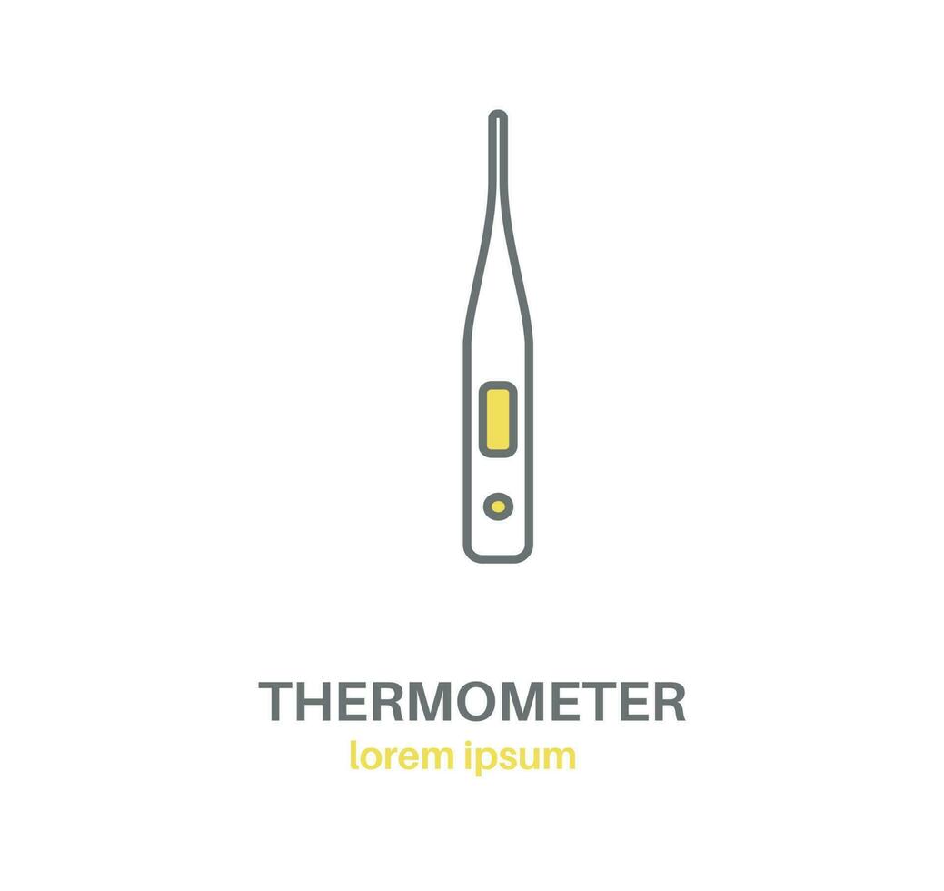 vaccinatie icoon. thermometer. vector illustratie.