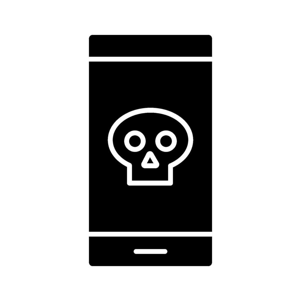 mobiel gehackt pictogram vector