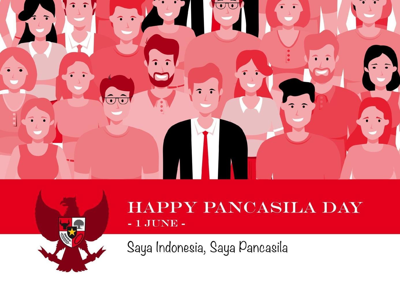 fijne pancasila-dag vector