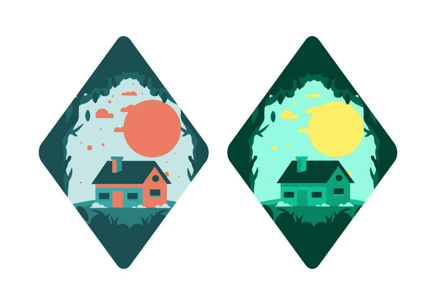 kleurrijk vlak illustratie van een gemakkelijk huis vector