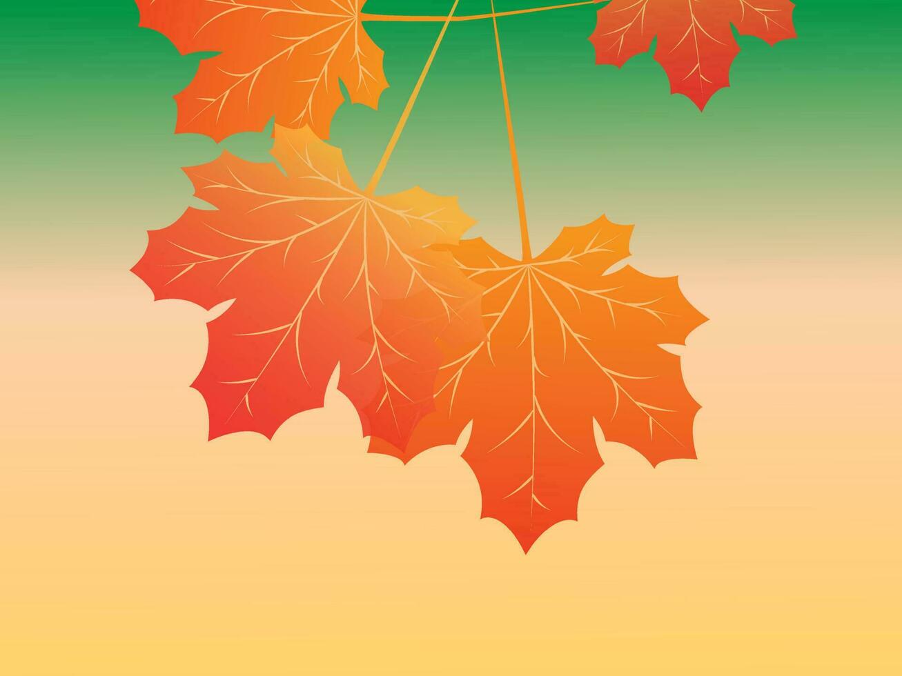 deze bladeren verandering kleur in herfst en kleurrijk. vector