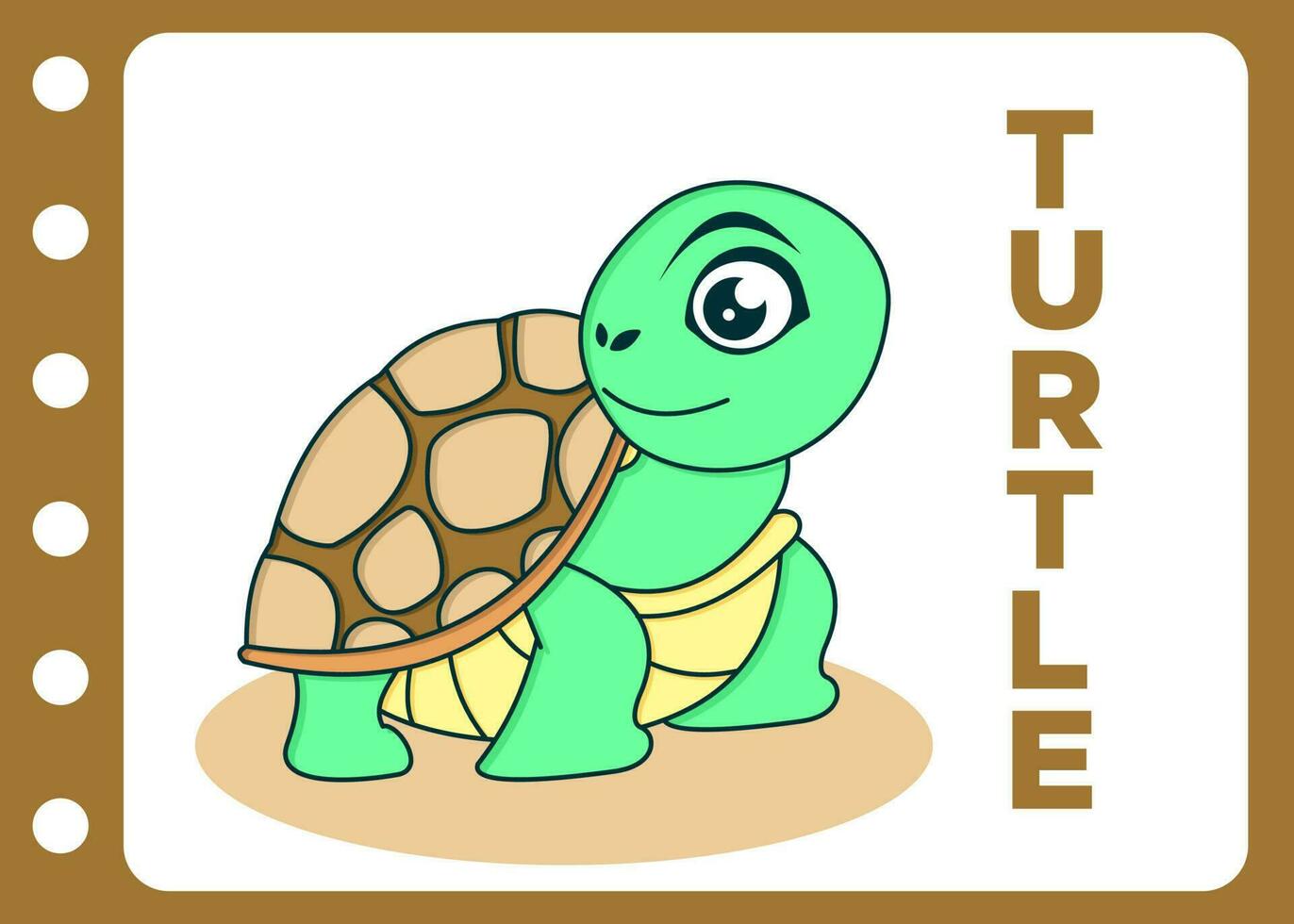 schattig schildpad tekenfilm dier. vrij vector