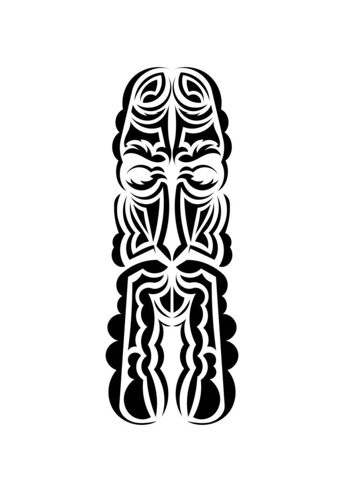 masker in traditioneel tribal stijl. tatoeëren patronen. vlak stijl. vector illustratie.