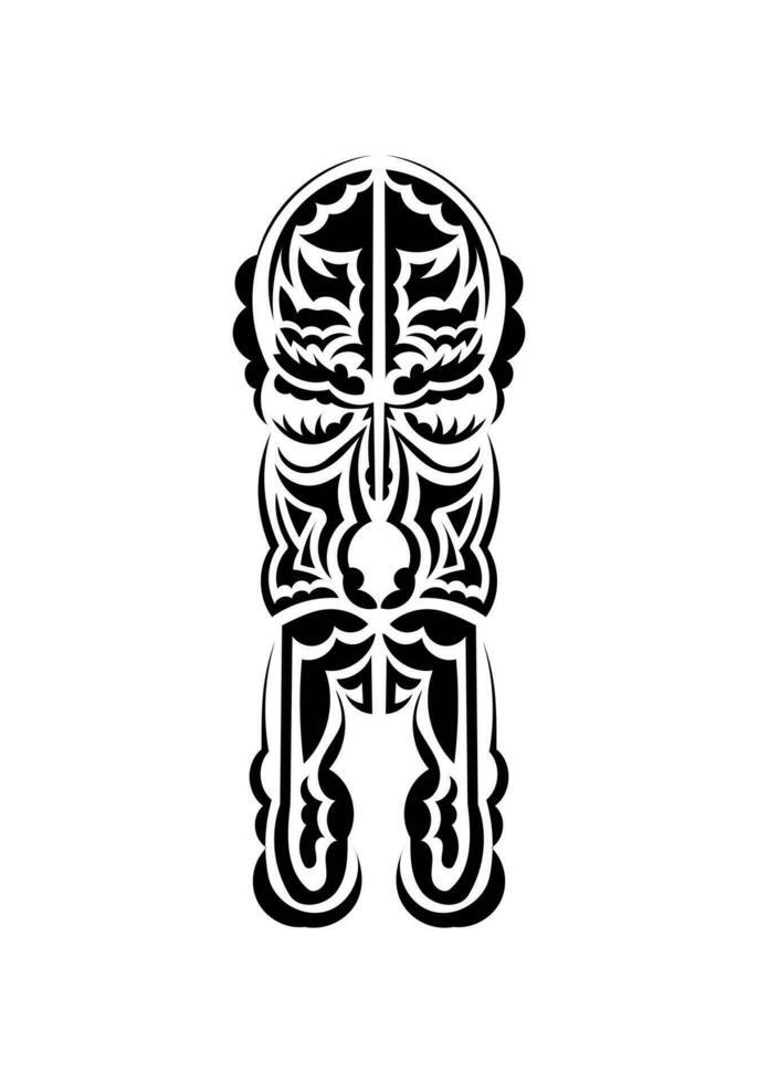 masker in traditioneel tribal stijl. tatoeëren patronen. geïsoleerd Aan wit achtergrond. vector illustratie.