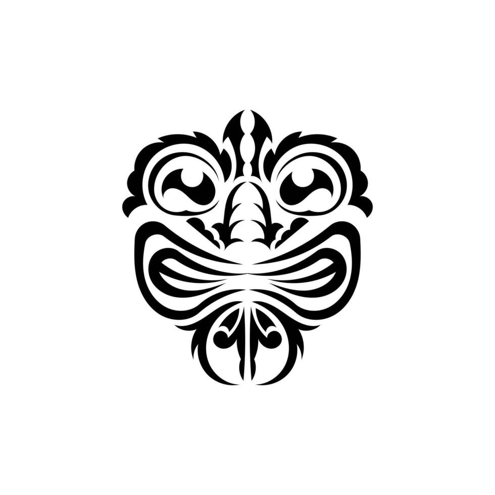 patroon masker. traditioneel totem symbool. gemakkelijk stijl. vector geïsoleerd Aan wit achtergrond.