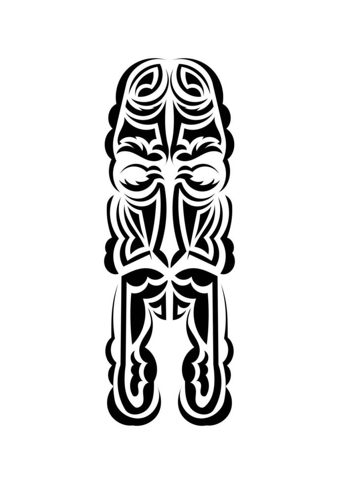 masker in de stijl van de oude stammen. tatoeëren patronen. geïsoleerd. vetcor. vector