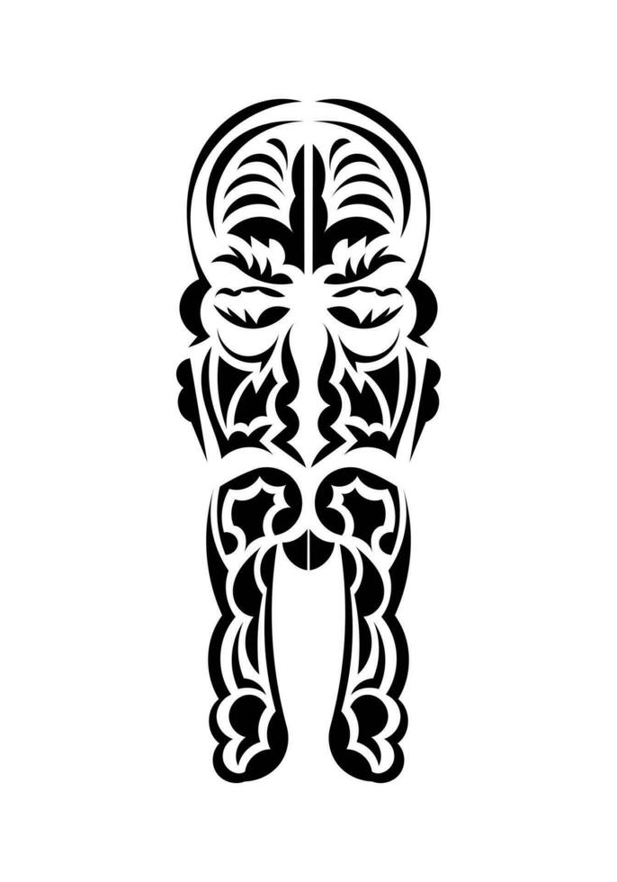 gezicht in traditioneel tribal stijl. klaar tatoeëren sjabloon. vlak stijl. vetcor. vector