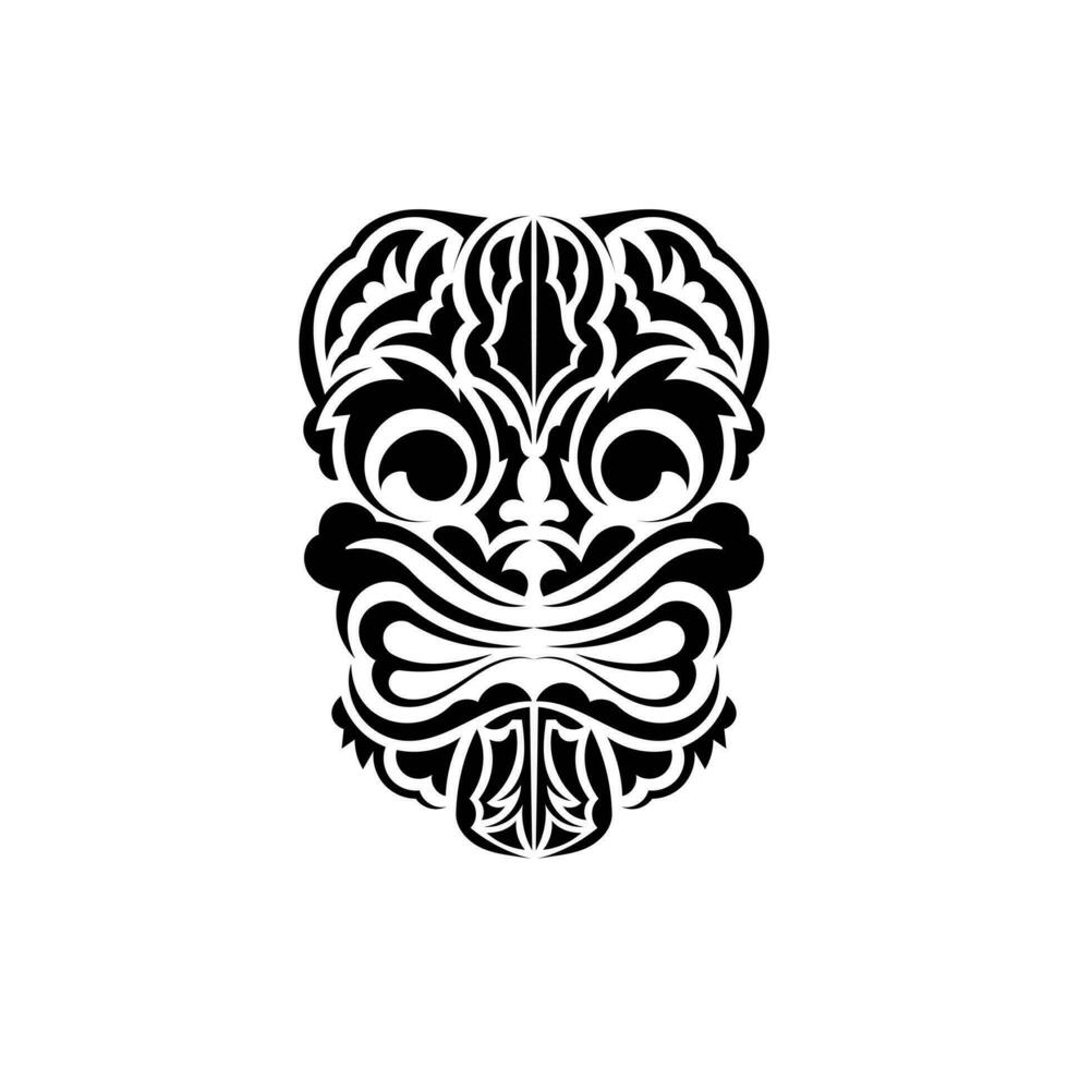 patroon masker. traditioneel totem symbool. hawaiiaans stijl. vector illustratie geïsoleerd Aan wit achtergrond.