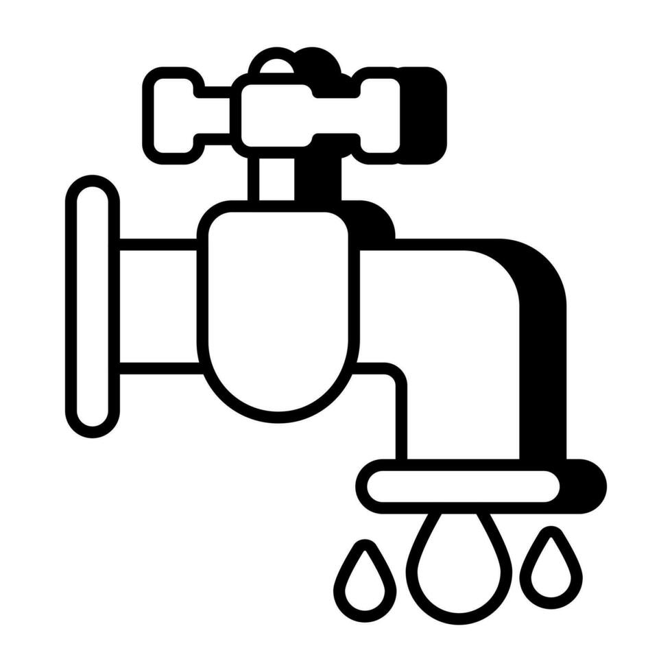 modern ontwerp icoon van water kraan vector