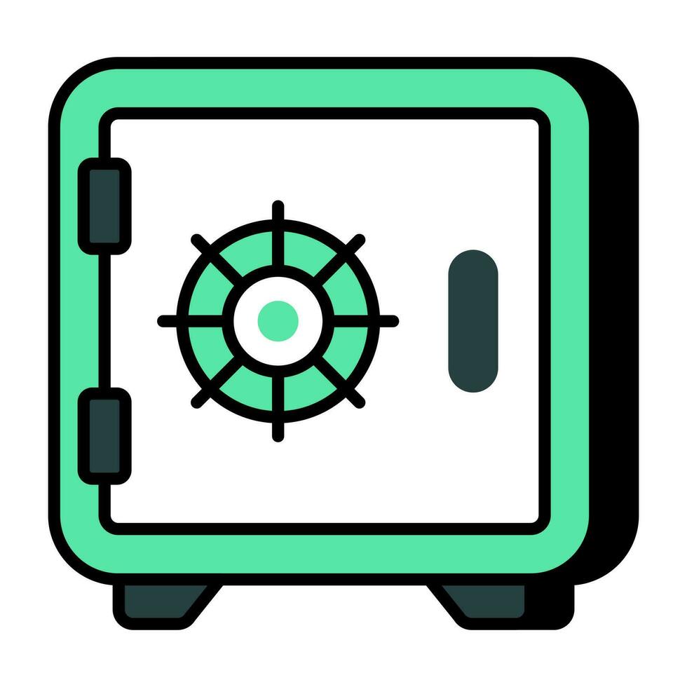 een bewerkbare ontwerp icoon van bank kastje vector