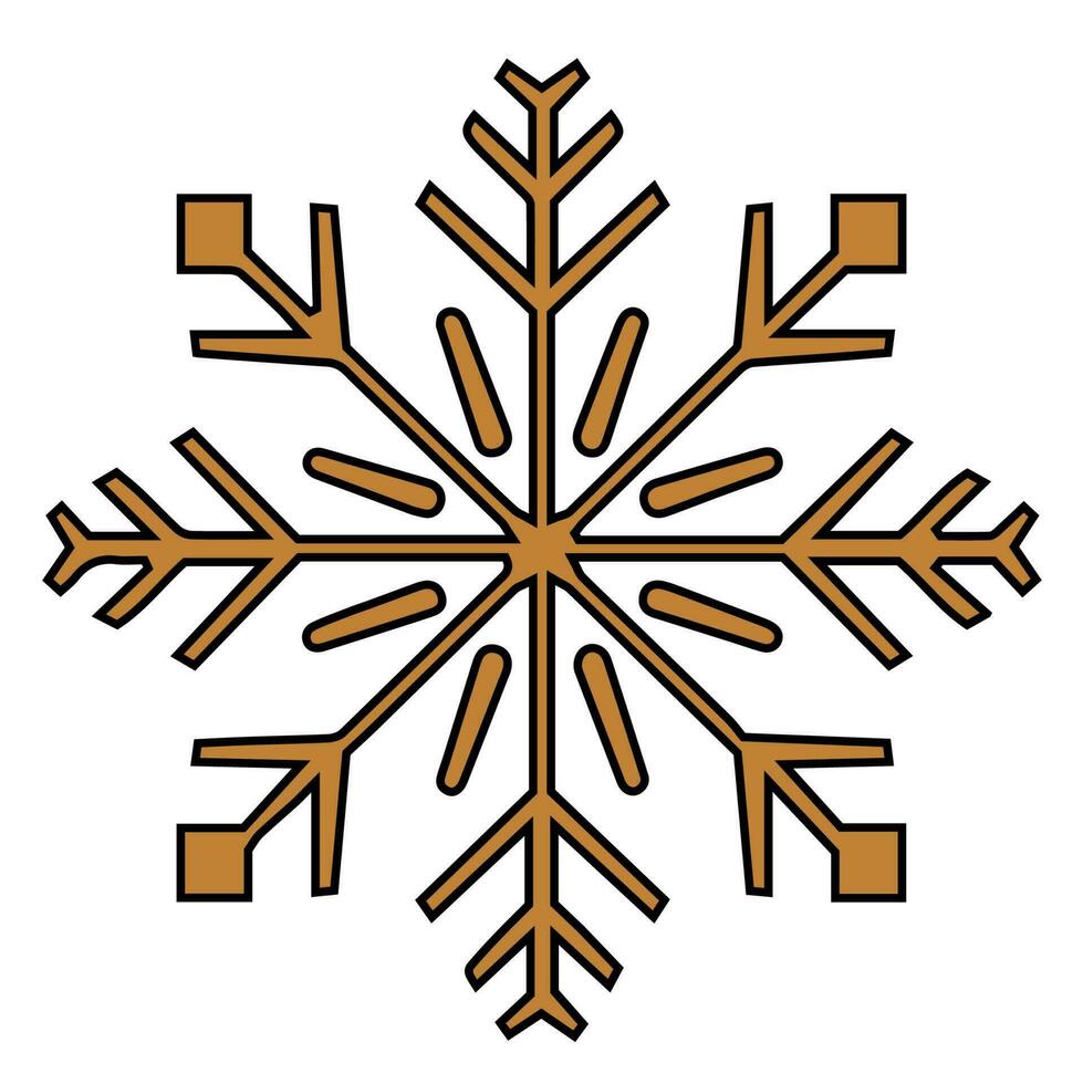 geïsoleerd sneeuwvlok vector icoon winter versieren ornament