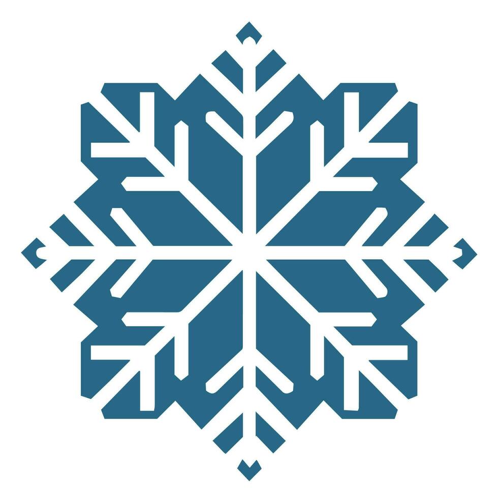 geïsoleerd sneeuwvlok vector icoon winter versieren ornament
