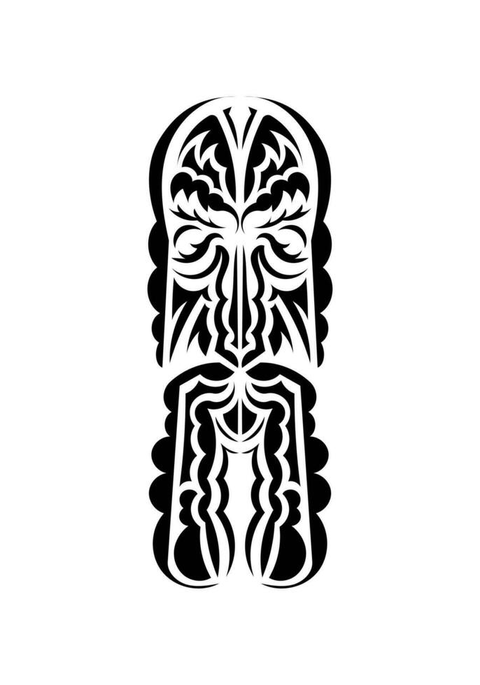 masker in traditioneel tribal stijl. klaar tatoeëren sjabloon. geïsoleerd. vetcor. vector