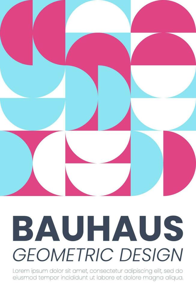 abstract bauhaus elementen vormen voor gebruik net zo banier Hoes of poster vector