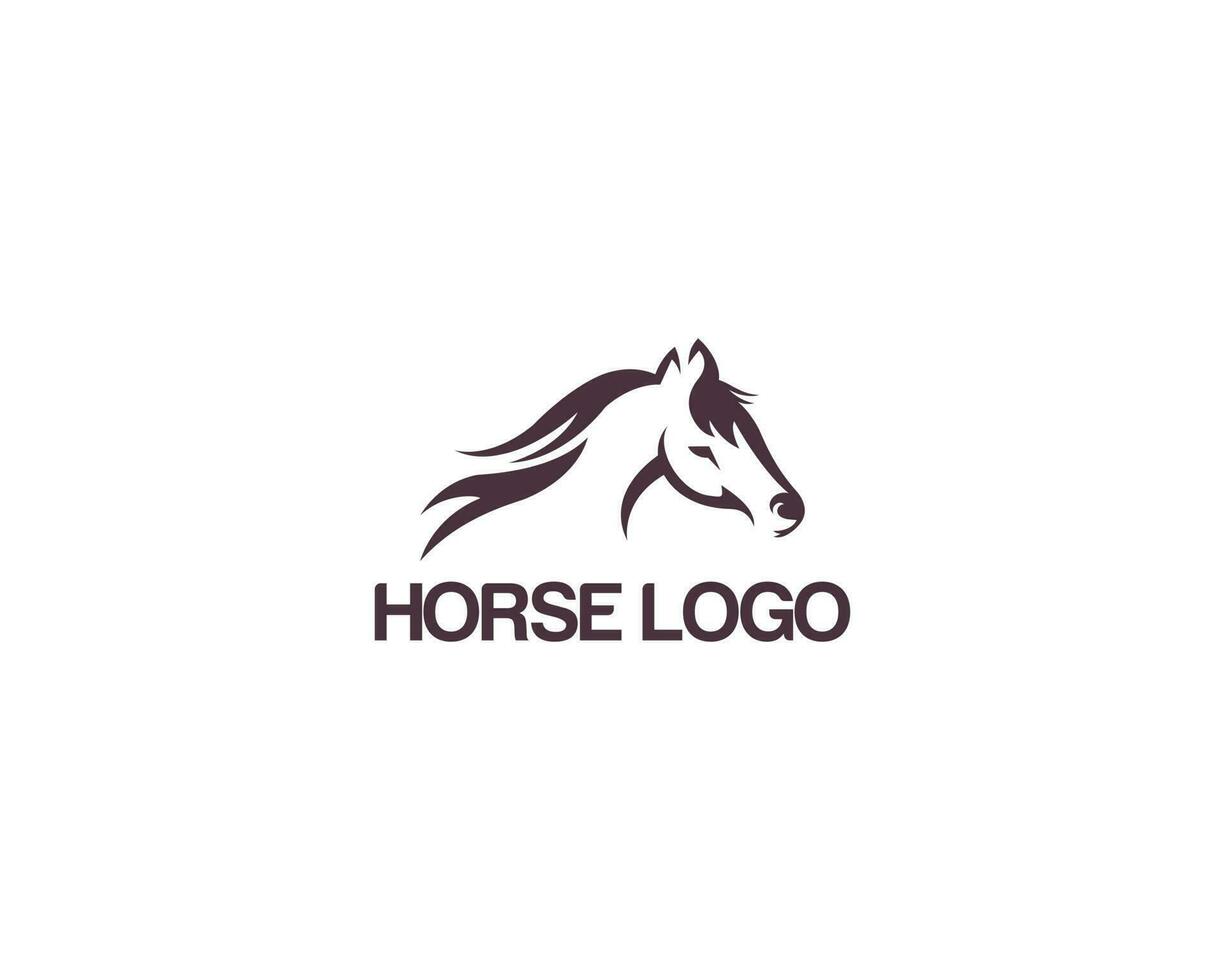 paard hoofd dier mascotte logo icoon ontwerp sjabloon vector concept element stijl.