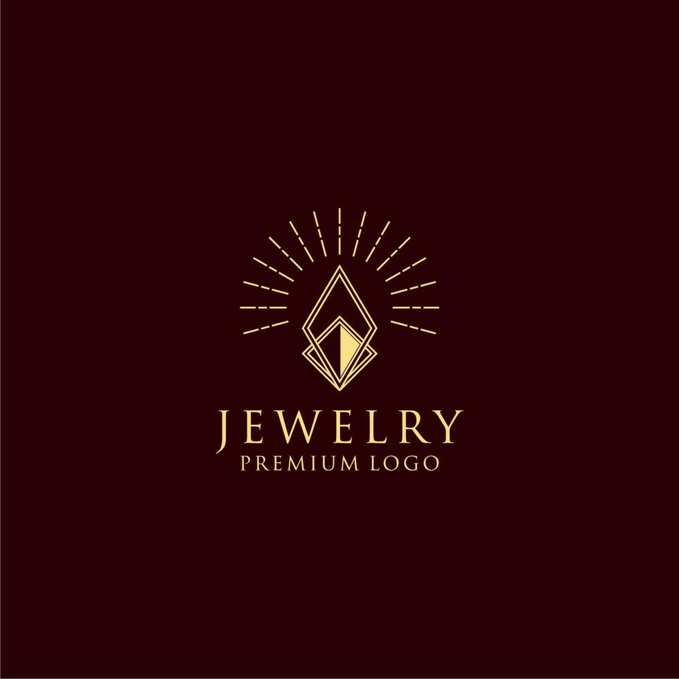 uniek en luxueus logo ontwerp voor een sieraden bedrijf vector