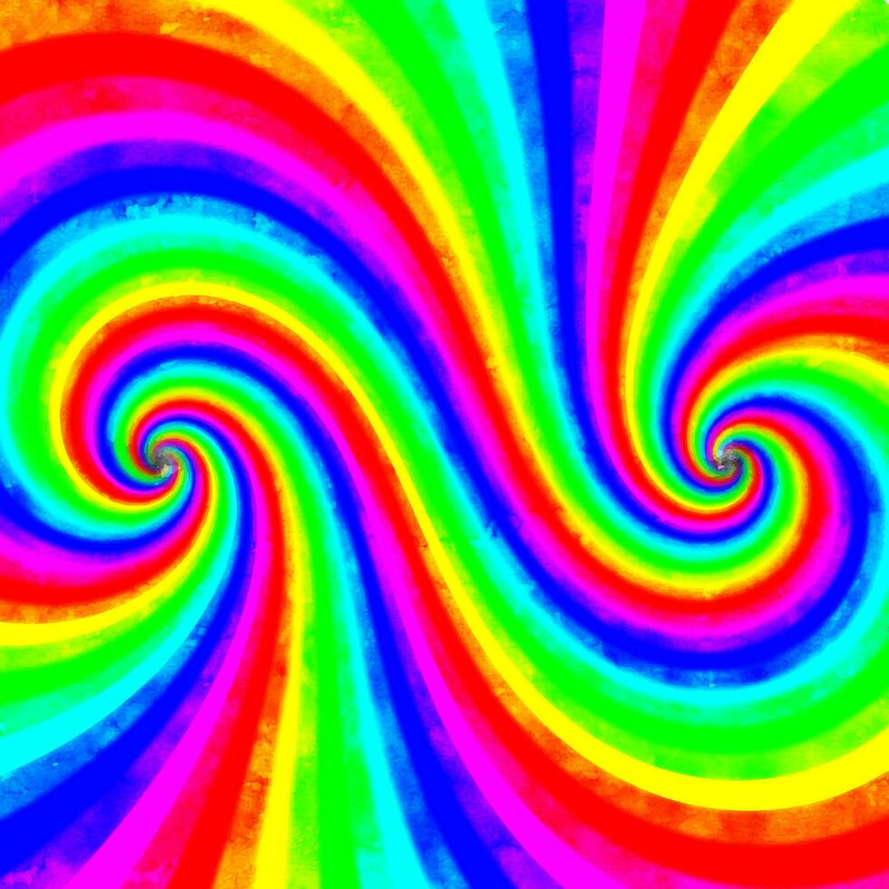 abstract hand- geschilderd psychedelisch kolken achtergrond vector