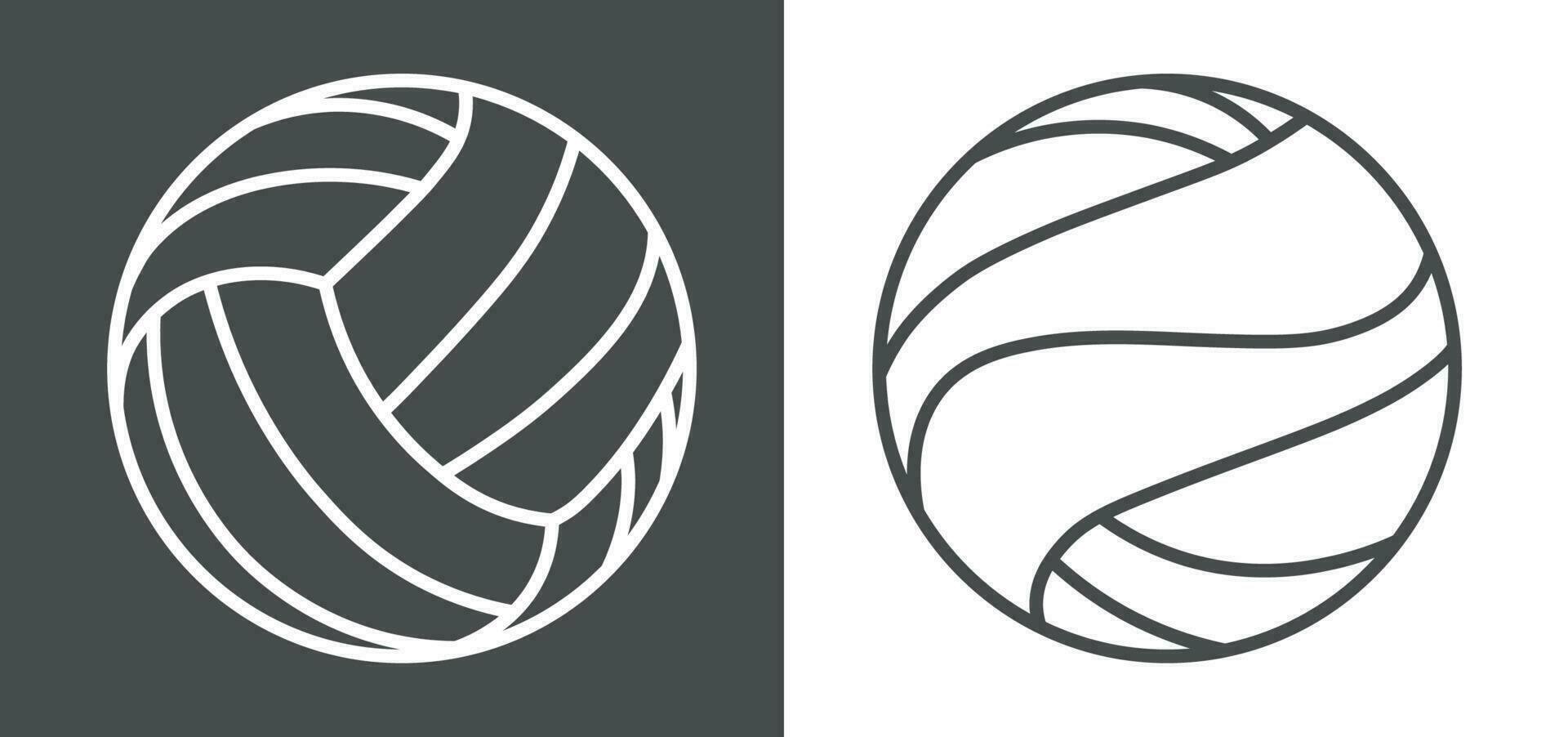 volleybal vector illustratie icoon, symbool, geïsoleerd, sport bal pictogrammen