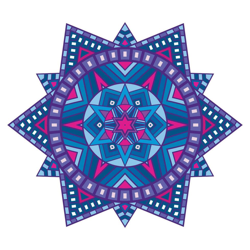 kleurrijk bloemen modern mandala en bloem achtergrond. vector