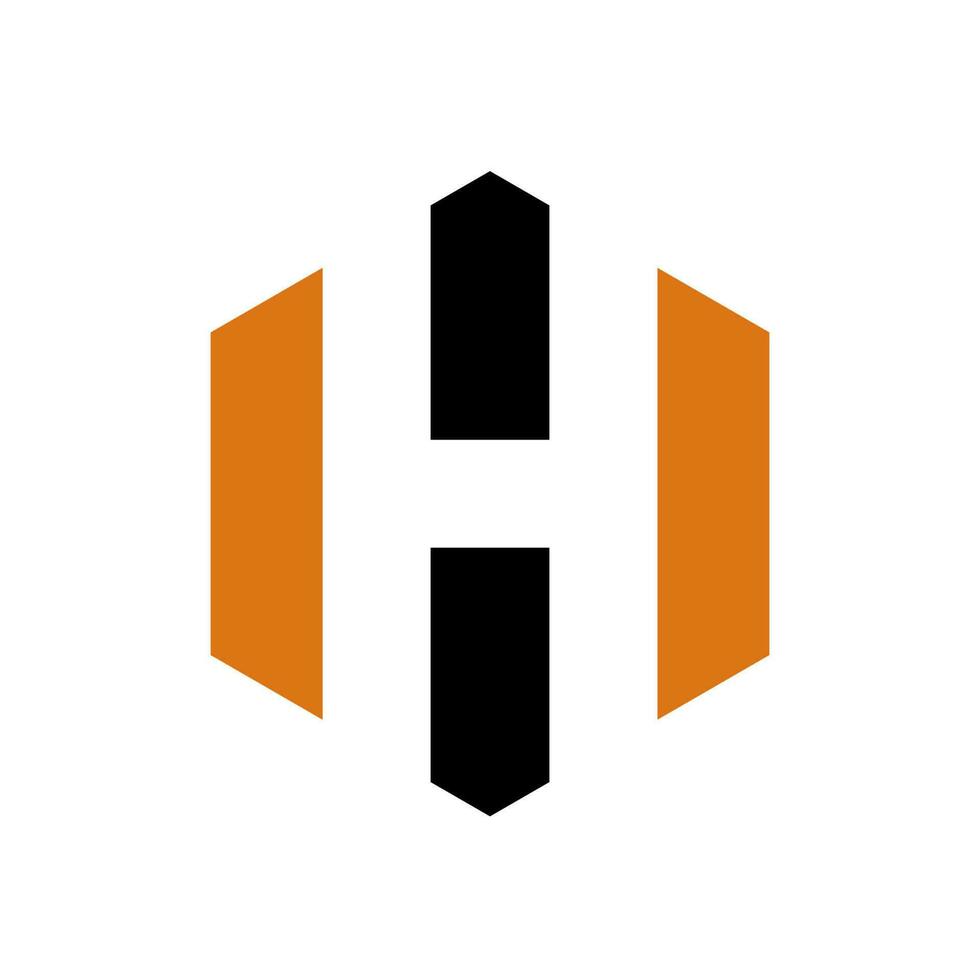 h zeshoek logo vector ontwerp illustratie