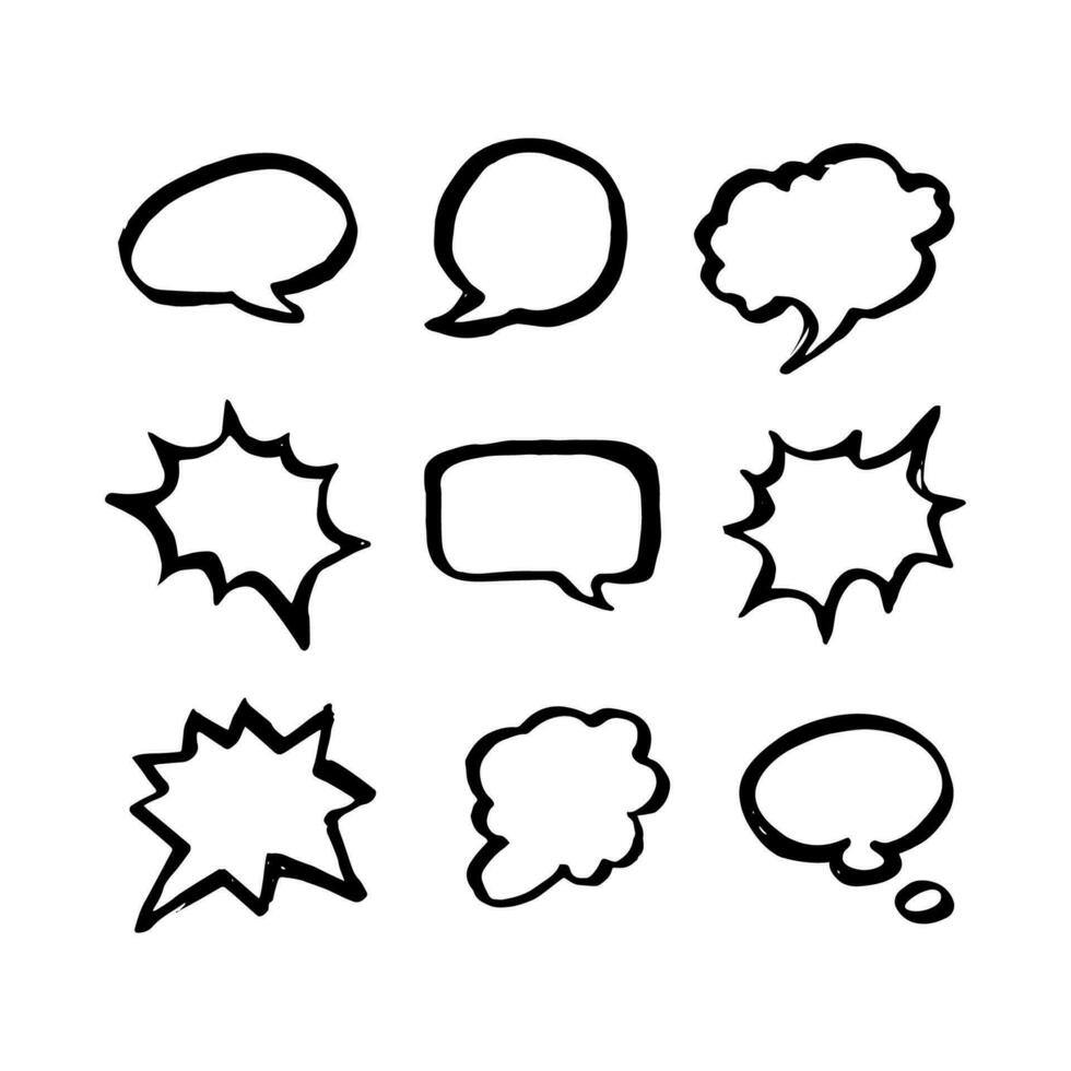 toespraak bubbel hand- getrokken ontwerp illustratie vector