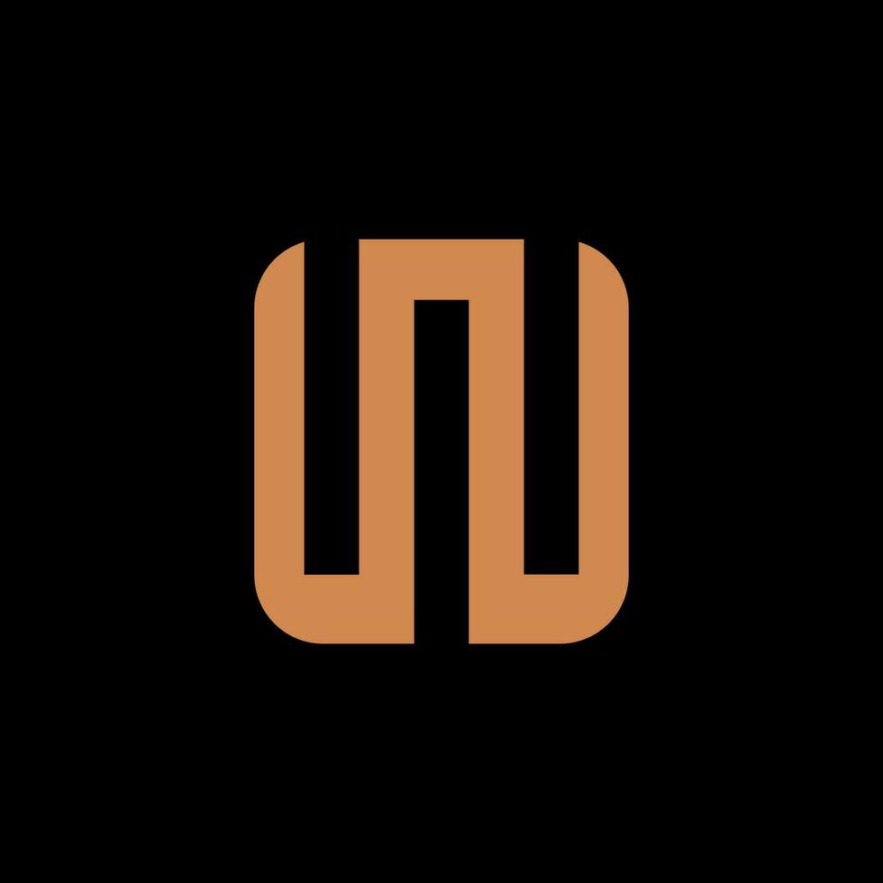 monogram logo met vorm stijl ontwerp sjabloon vector