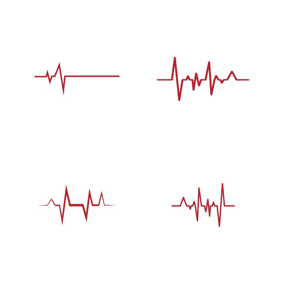 hart ritme logo of pulse lijn logo voor medisch geneeskunde met modern vector illustratie concept