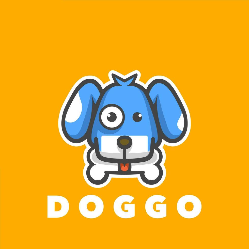 hond en bot logo vector