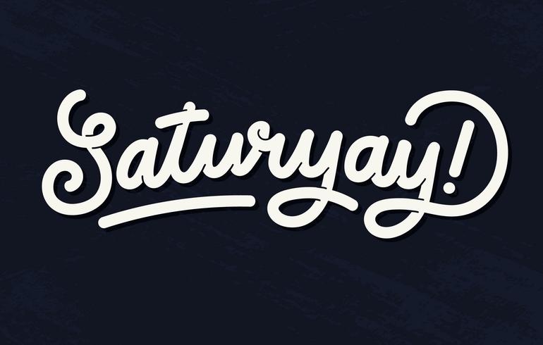 Saturyay-letters vector