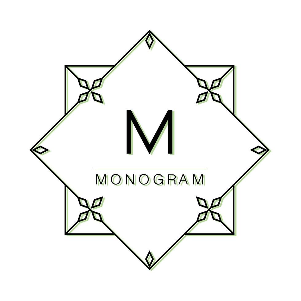 bevallig monogram ontwerp vector