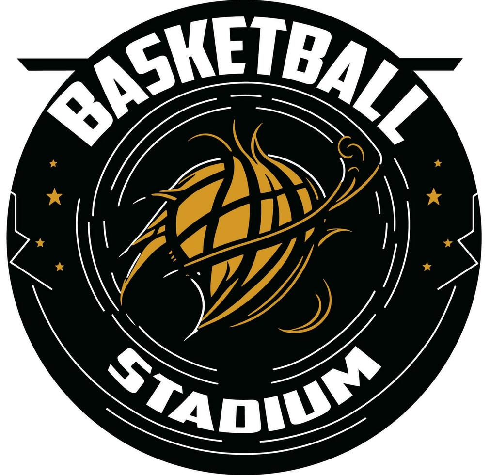 basketbal stadion logo vector het dossier