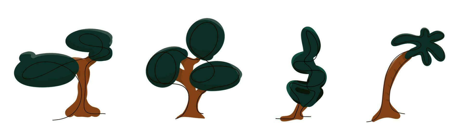 hand- tekening boom. illustratie boom. tekening van boom Aan wit backgroung voor bestanddeel van ontwerp. vector