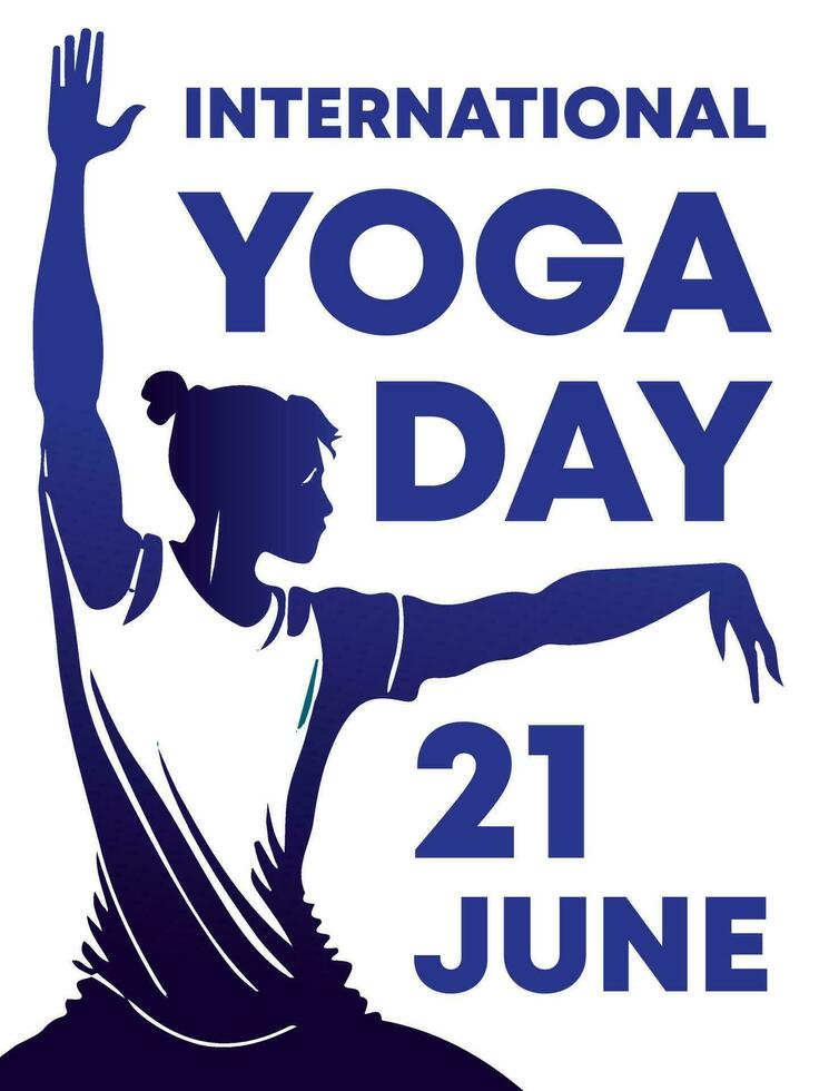 Internationale yoga dag voor poster, banier, sociaal media. vector illustratie