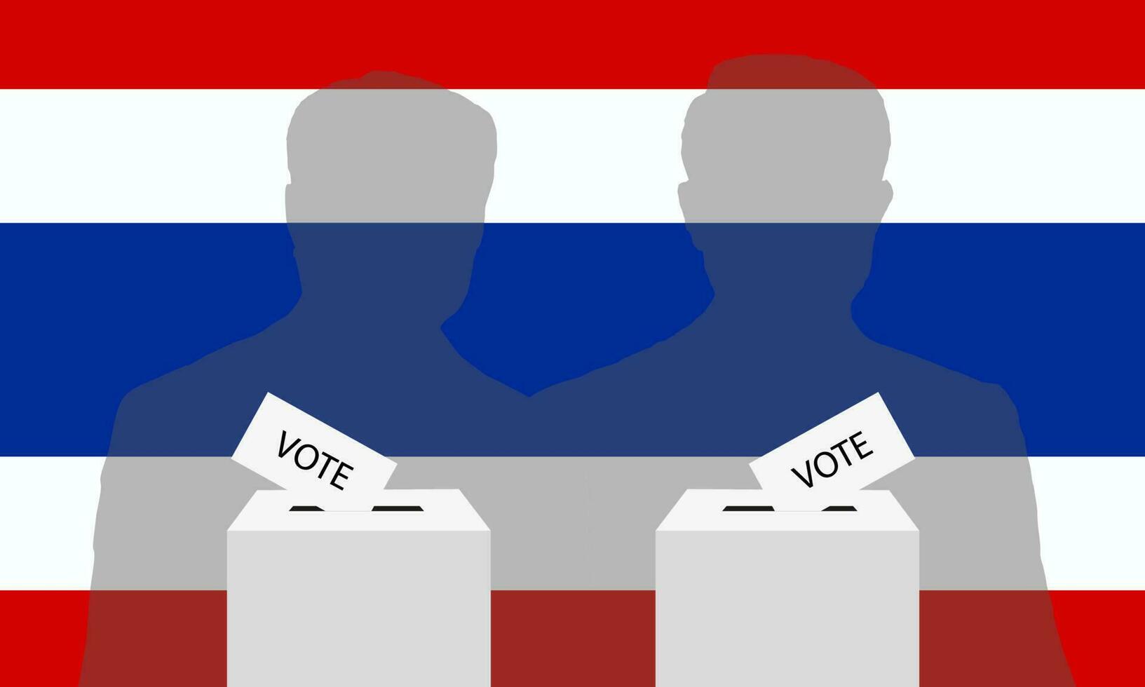 verkiezing stemmen Thailand vector