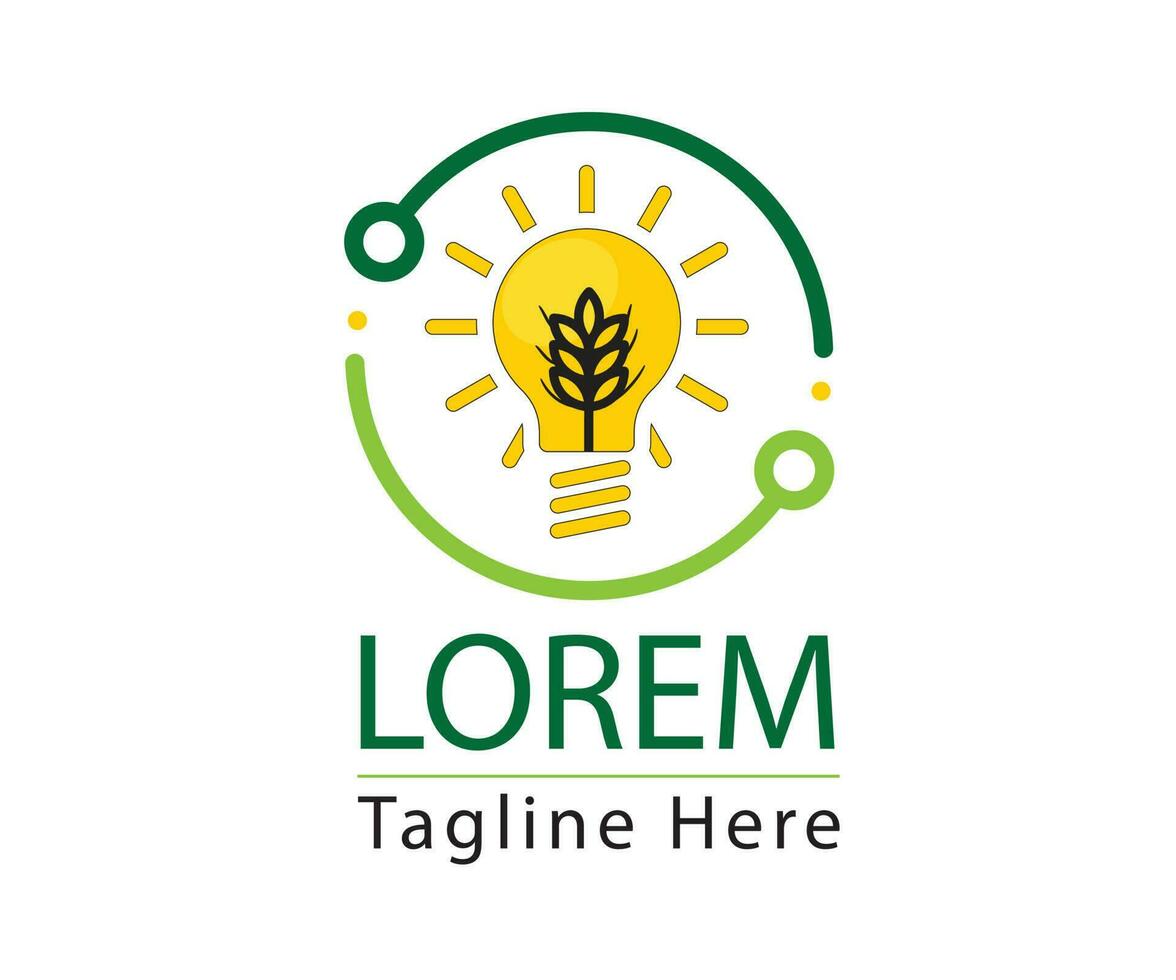 landbouw en financiën industrie gebaseerd kleurrijk logo vector illustratie met dummy tekst Aan wit achtergrond.