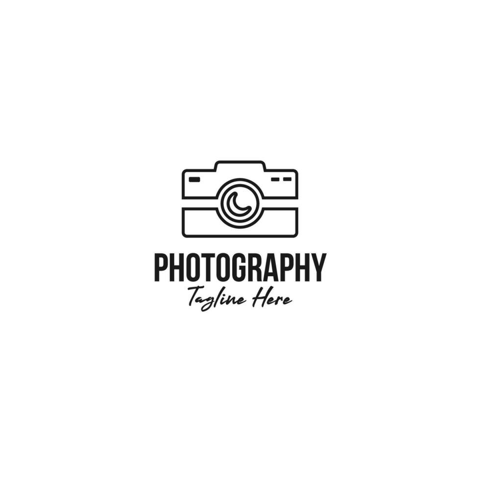 creatief maan fotografie logo ontwerp illustratie idee vector